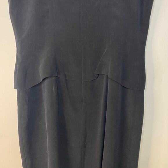 August Silk Black Tank Little Black Dress Size 12 Y2K Classic Whimsigoth Goth - Picture 14 of 15